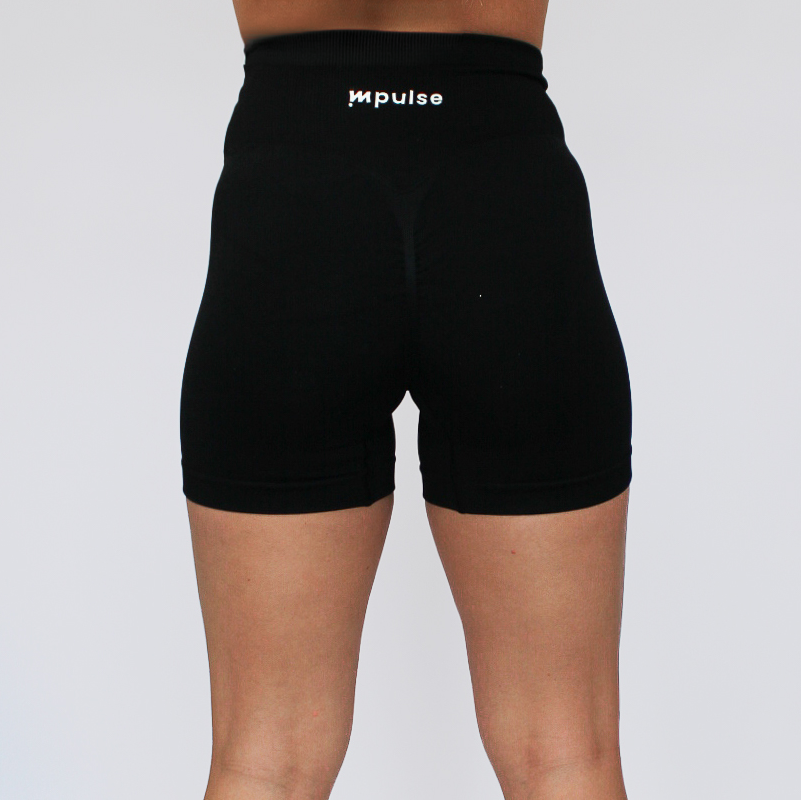 Women's Workout Shorts | Black Elevate Shorts | Impulse Fitwear