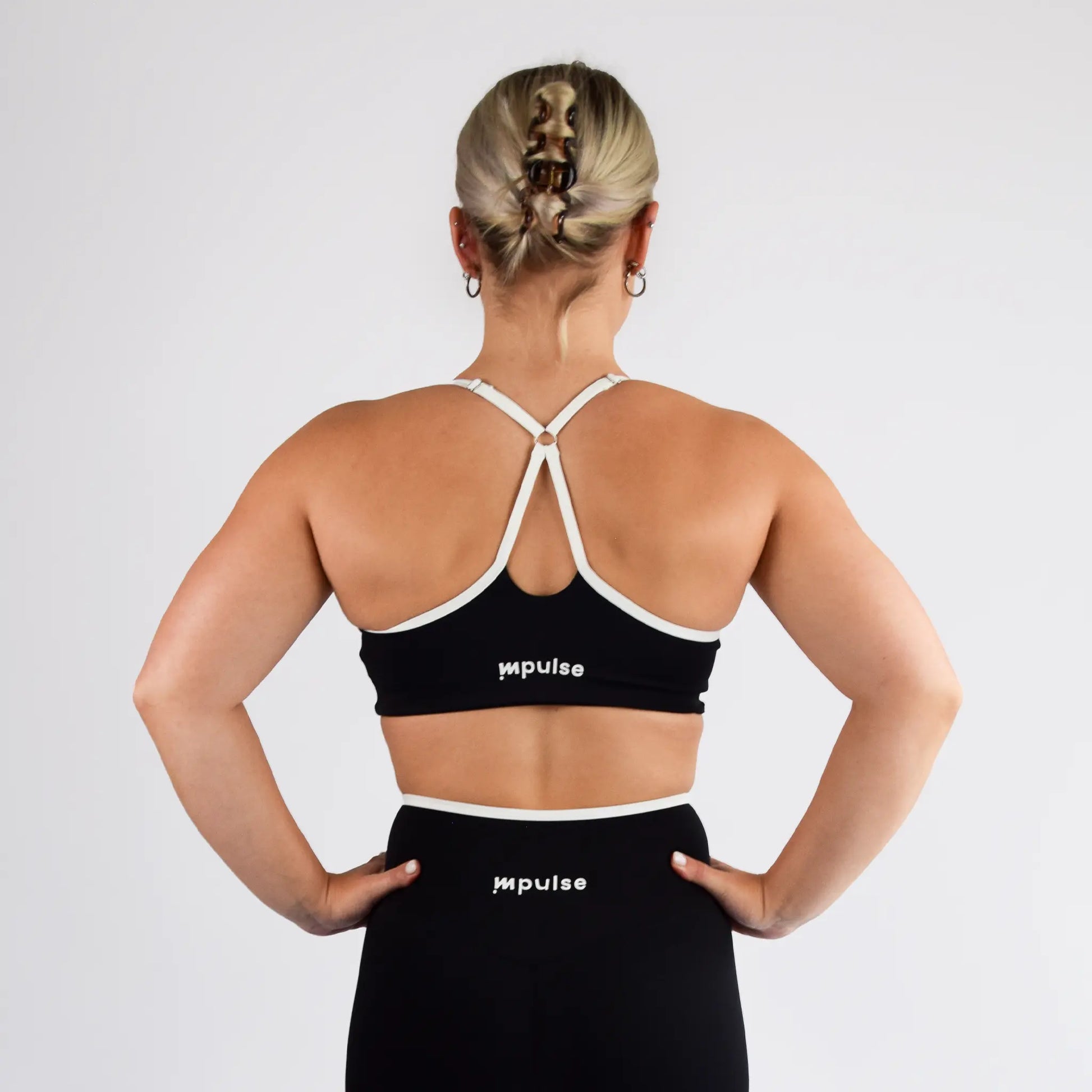 Dames sport-bh | Contour sportbh Zwart | Impulse Fitwear